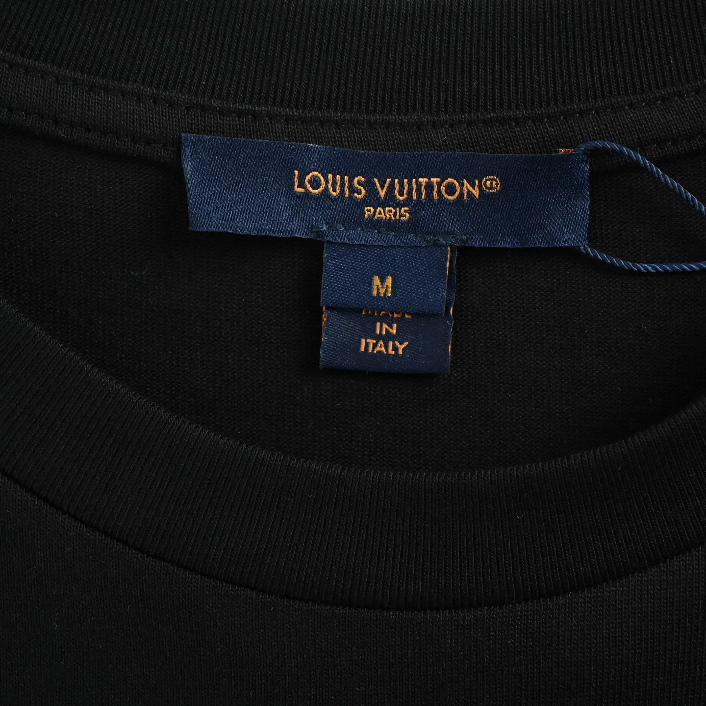 Louis Vuitton/Louis Vuitton 26ss signature letter embroidered short sleeves